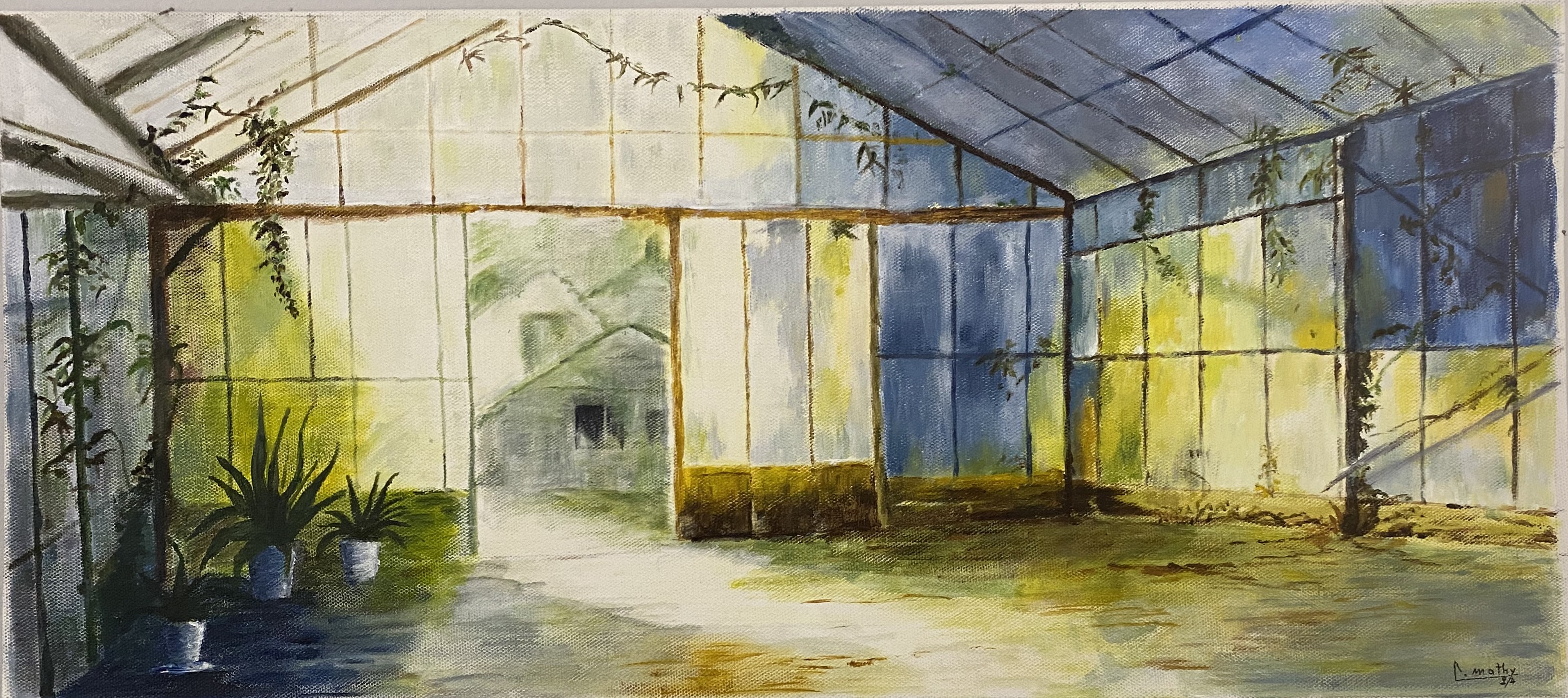 prix ubac 2024- Verriere - acrylique sur toile - Claire MATHY